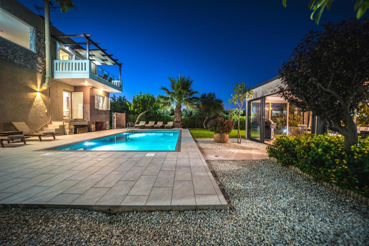 Petronila Luxury Villa With Heated Private Pool Kíssamos Dış mekan fotoğraf