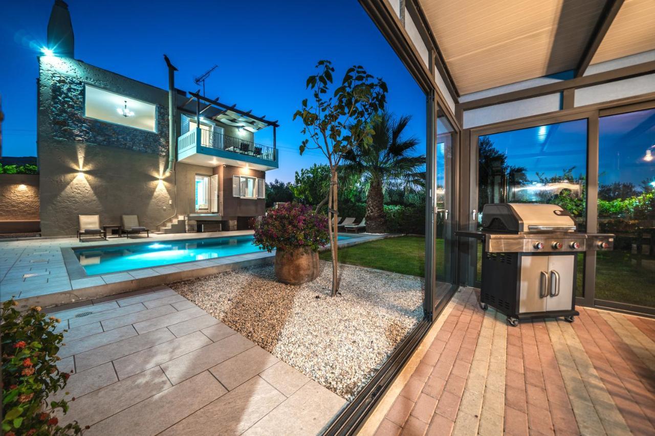 Petronila Luxury Villa With Heated Private Pool Kíssamos Dış mekan fotoğraf