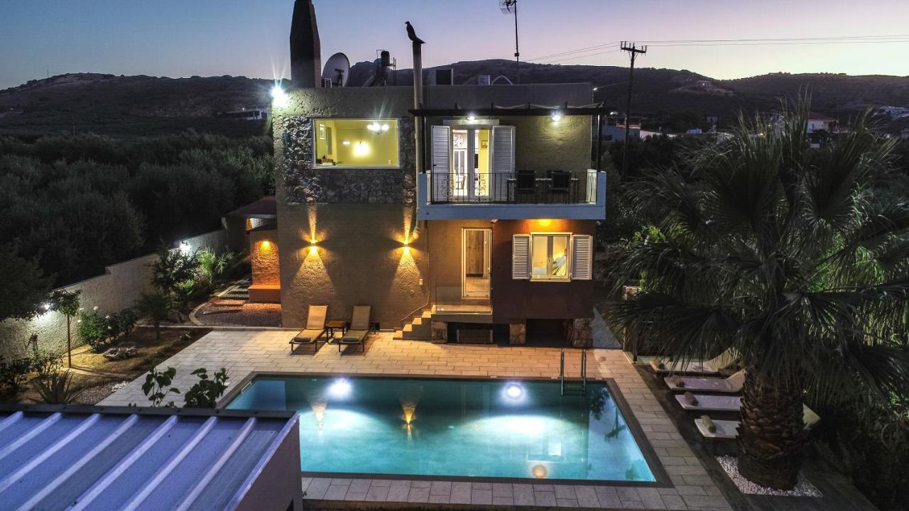 Petronila Luxury Villa With Heated Private Pool Kíssamos Dış mekan fotoğraf